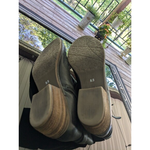 Journee Signature Booties Womens 8.5 M Rachelle Black Leather Almond Countrycore - Picture 8 of 12